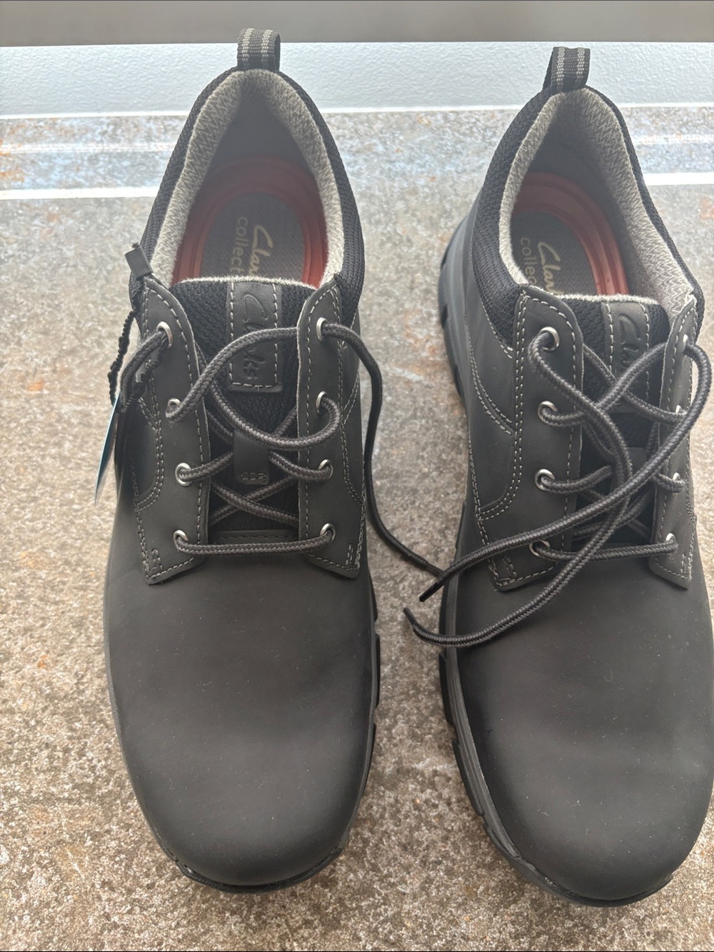 Clarks Men’s Black Lace-Up Shoes, waterproof